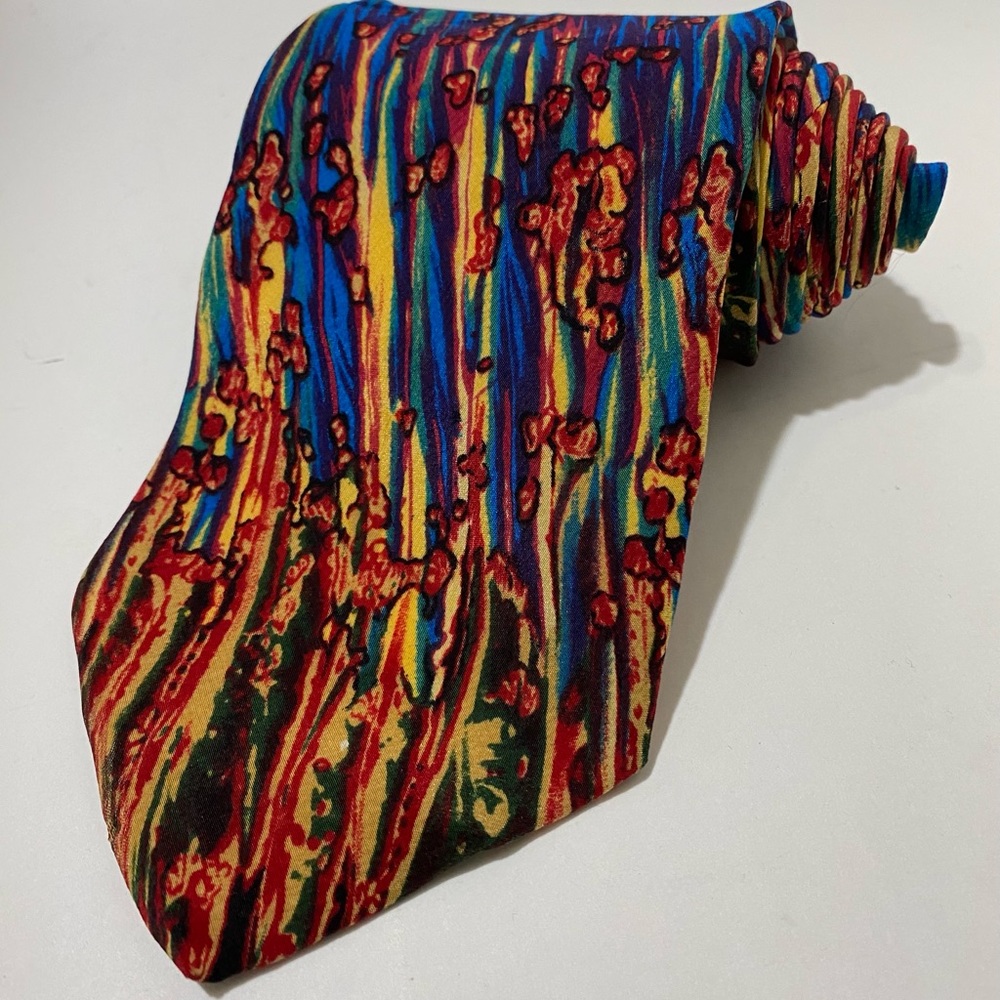 Molecular Expressions by Stonehenge 100% Silk Tie Abstract Made in USA RN 62830